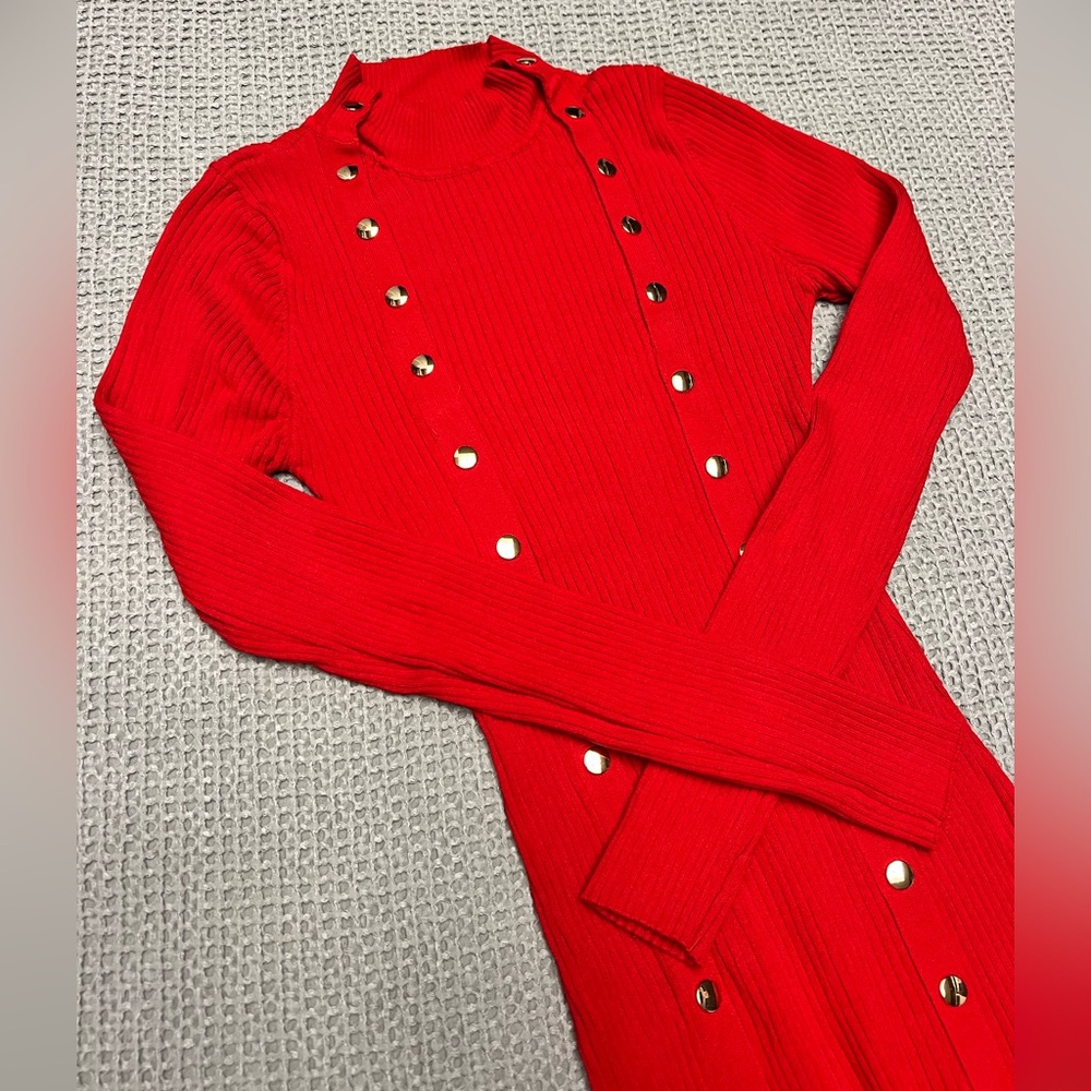 Red Long Dress Nutcracker Style Size M